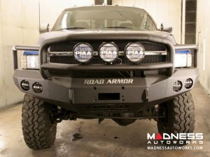 Dodge Ram 1500 Front Winch Bumper Lonestar Guard - Smittybilt XRC - Texture Black WARN M12000